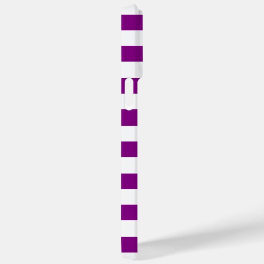 Monogram Paarse Violet & White Stripes Initialen Case-Mate iPhone Case (Achterkant / Rechts)
