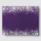 Monogram paarse zilverglitter gastenboek (Achterkant)