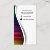 Monogram / Palm Leaf / Metal Background Visitekaartje (Achterkant)