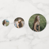 Monogram Palm Tree Bat mitzvah Photo Confetti (Devant)
