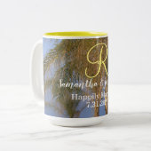 Monogram Palm Trees Mariages Mugs (Devant gauche)