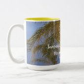 Monogram Palm Trees Mariages Mugs (Gauche)