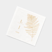 Monogram Palmblad bruiloft Folie Servetten (Links)