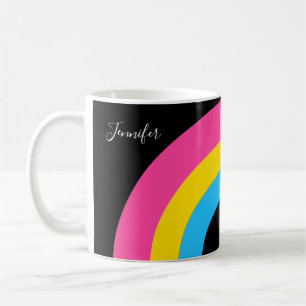  monogram Pansexual Pride Rainbow Koffiemok