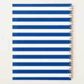 Monogram papaverblauwe stripes planner (Achterkant)