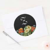Monogram Papavers en korenbloemen Stickers (Envelop)