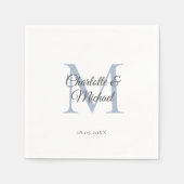 Monogram Papier Napkin Servet (Voorkant)