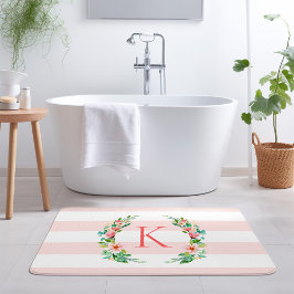 Monogram Paradise Floral en Stripes Badmat
