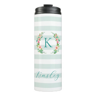 Monogram Paradise Floral en Stripes Thermosbeker