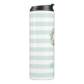 Monogram Paradise Floral en Stripes Thermosbeker (Gedraaid links)