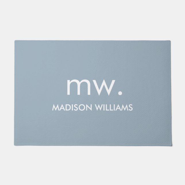 Monogram pasta ellegant stijlvol, modern minimalis deurmat (Voorkant)