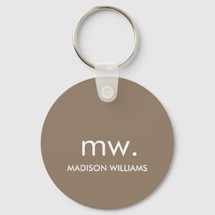 Monogram pasta ellegant stijlvol, modern minimalis sleutelhanger