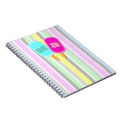 Monogram pastbanden en popsicles notitieboek (Rechterzijde)