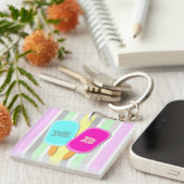 Monogram pastbanden en popsicles sleutelhanger (Voorkant Rechts)