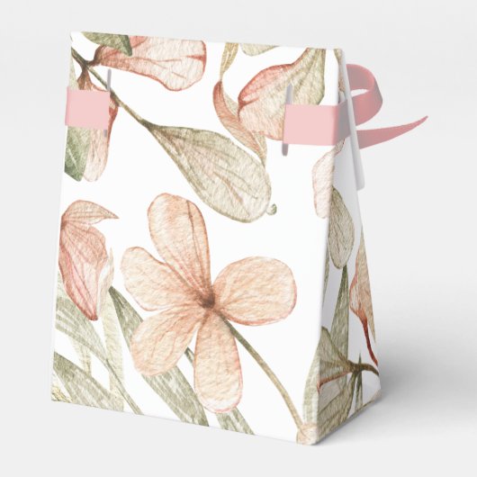 Monogram pastel baby roze sky baby bloemontwerp bedankdoosjes (Achterkant)