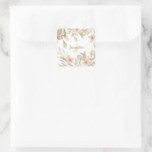 Monogram pastel babyroze lucht baby bloem ontwerp