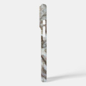 Monogram Pastel Boho Neutral Gold Cream Ruffle Case-Mate iPhone Case (Achterkant / Links)