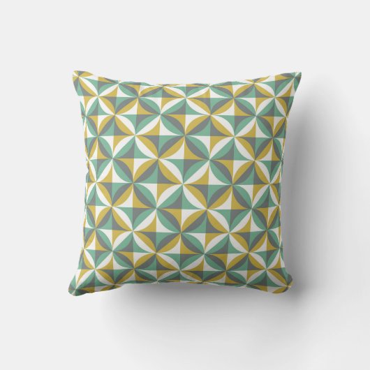 Monogram Pastel Geometric Shapes Tiles Pattern Kussen (Achterkant)