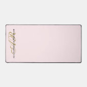 Monogram Pastel Pink Gold Black Minimalist Stylish (Recto)