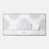 Monogram Pastel Rainbow Sundae Polka Dot Mandala (Clavier et souris)