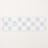 Monogram Pastel Rainbow Sundae Polka Dot Mandala Yogamat (Voorkant (horizontaal))