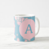 Monogram Pastel Retro Koffiemok (Voorkant rechts)