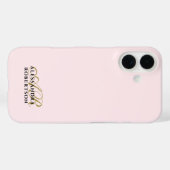Monogram Pastel Roze Goud Zwart Minimalistisch Sti Case-Mate iPhone Case (Achterkant (horizontaal))