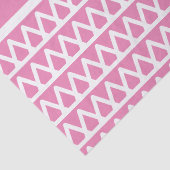 Monogram Pastel Roze Patroon Kerstmis Tissuepapier (Detail)