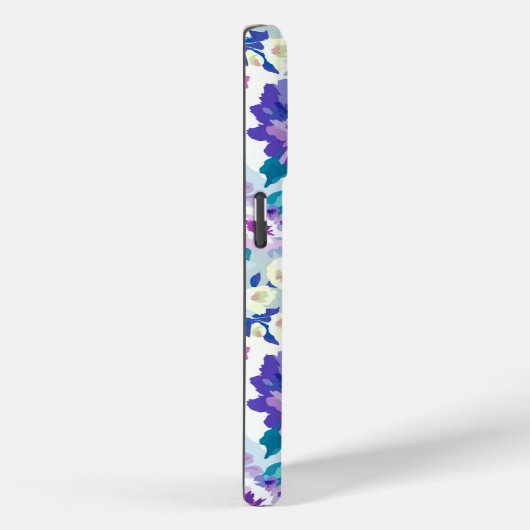 Monogram pastel Waterverven bloemenpatroon Case-Mate iPhone Case (Achterkant / Rechts)