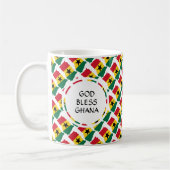 Monogram patriottisch GOD BLESS GHANA Koffiemok (Links)