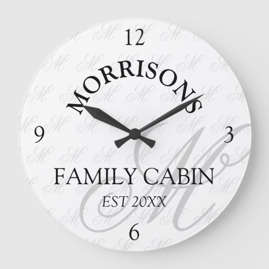 Monogram Patroon Grote Klok (Voorkant)