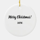 Monogram patroon pizza's keramisch ornament (Achterkant)