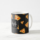 Monogram patroon pizza's koffiemok (Voorkant rechts)