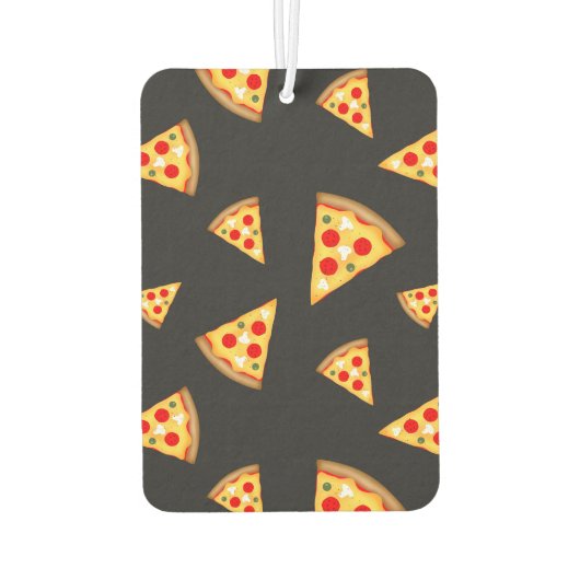 Monogram patroon pizza's luchtverfrisser (Achterkant)