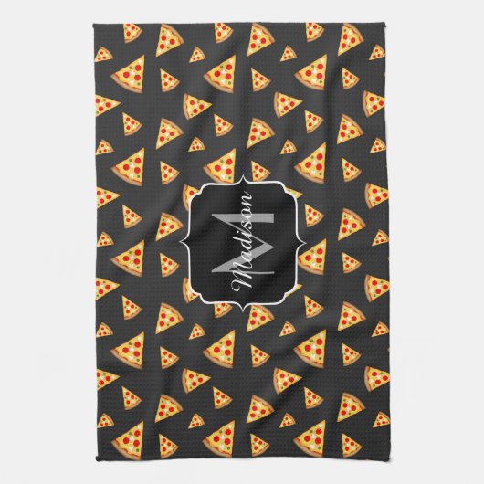 Monogram patroon pizza's theedoek (Verticaal)