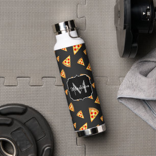 Monogram patroon pizza's waterfles