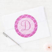 monogram patroon ronde sticker (Envelop)