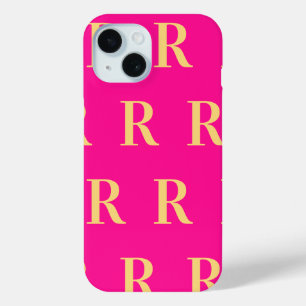 Monogram Patroon Stijlvol Hot Pink