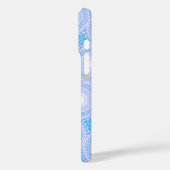 Monogram patroon van elektrische blauwe cirkels Case-Mate iPhone case (Achterkant / Links)