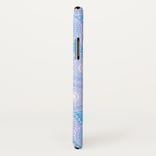 Monogram patroon van elektrische blauwe cirkels Case-Mate iPhone case (Achterkant / rechts)