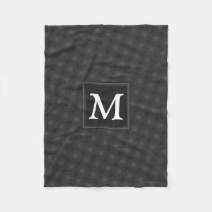 Monogram patroon van koolcirkels fleece deken