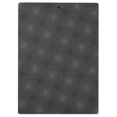 Monogram patroon van koolcirkels klembord (Achterkant)