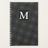 Monogram patroon van koolcirkels planner (Voorkant)