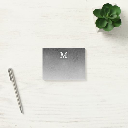 Monogram patroon van koolcirkels post-it® notes (Kantoor)