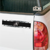 Monogram patroon van zilverdiamant bord bumpersticker (Op Truck)