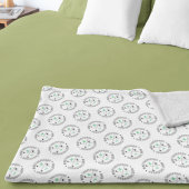 Monogram patroon witte golfer fleece deken