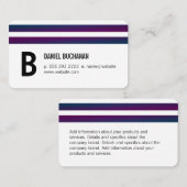 Monogram / Patroonversiering Stripes Visitekaartje (Voorkant / Achterkant)