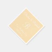 Monogram Peach Classy Colour Coordinated Napkins Servet (Hoek)