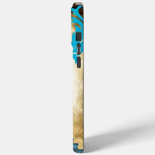 Monogram Peacock Chandelier Damask Case-Mate iPhone Case (Achterkant / Links)