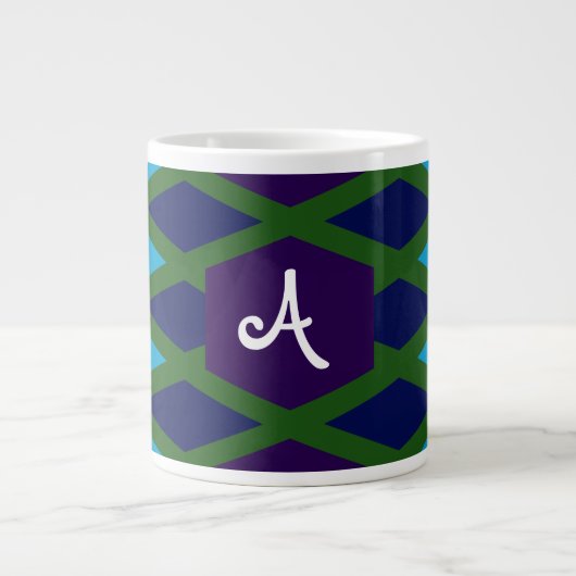 Monogram Peacock Diamond Extra Grote Beker (Voorkant)